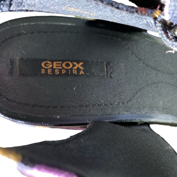 Geox Respira Janira Multicolor Crisscross Wedge Platform Sandals - 9 - Picture 14 of 16